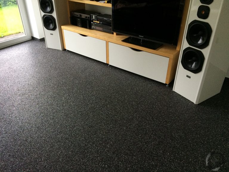 Quarzkiesboden Wohnzimmer