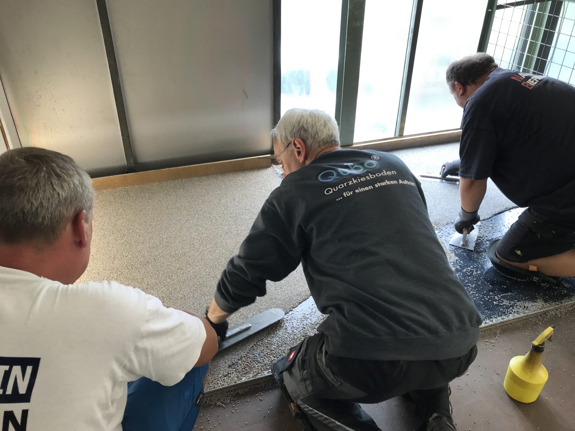 Steinteppich Schulungen Handwerker verlegen