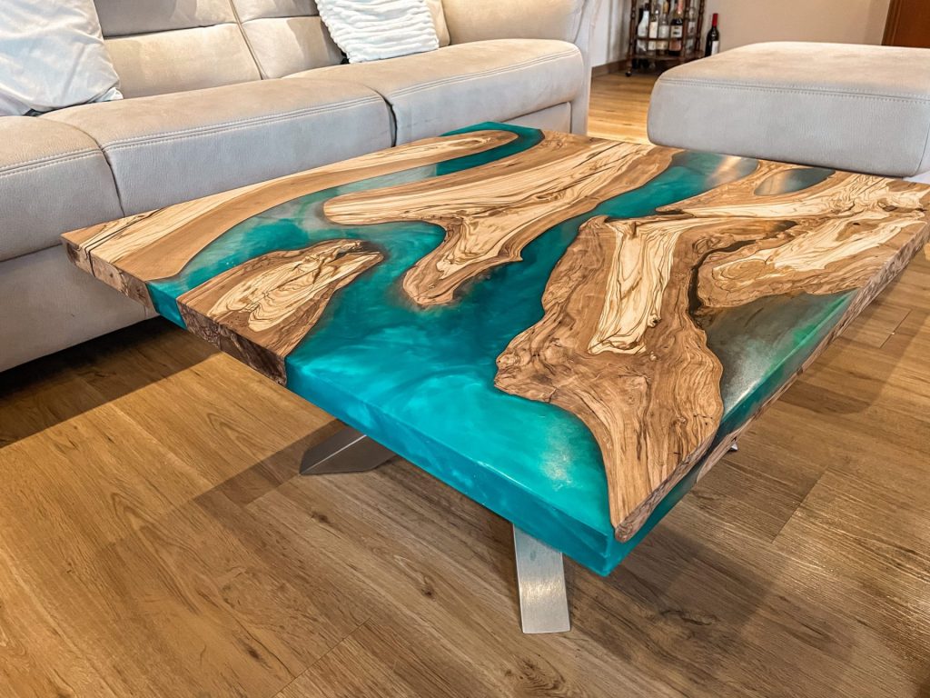 Epoxidharz Tisch Couchtisch Rivertable