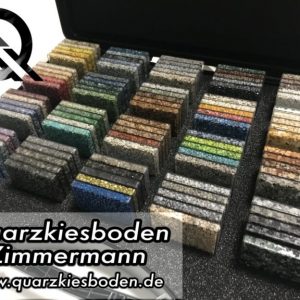 Steinteppich-Musterkoffer