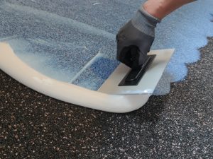 Steinteppich Porenverschluss auftragen